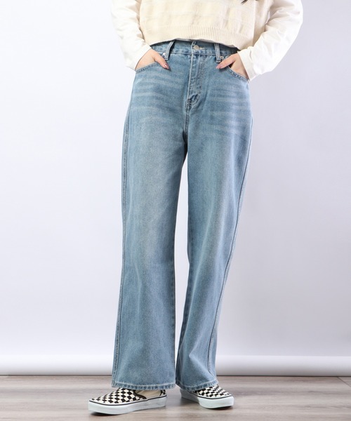 Blasty(ブラスティー)の「BLASTY デニムバギーパンツ(デニムパンツ・レディース・ブルー/ブラック/ライトブルー・M/L)」の1枚目の写真