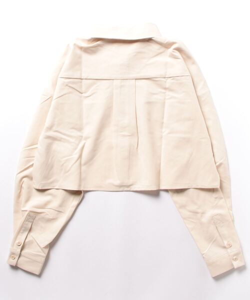 aimoha(アイモハ)の「【aimohaオリジナル】シンプルボリュームスリーブショートシャツ(シャツ/ブラウス・レディース・ベージュ/パープル/イエロー/グレイッシュブルー・FREE)」の14枚目の写真