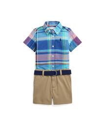 POLO RALPH LAUREN CHILDRENSWEAR（ポロ ラルフ ローレン チルドレンズウェア）の「マドラス シャツ、ベルト & チノ ショートパンツ セット（その他ベビーウェア・キッズ）」