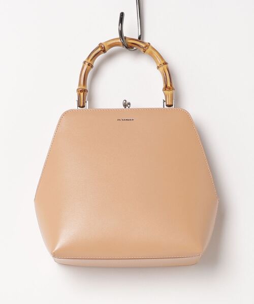 【Jil Sander】Goji Square ハンドバッグ ベージュ ロゴ square Jil Sander Goji(ジルサンダー ゴジ) バッグ・カバン