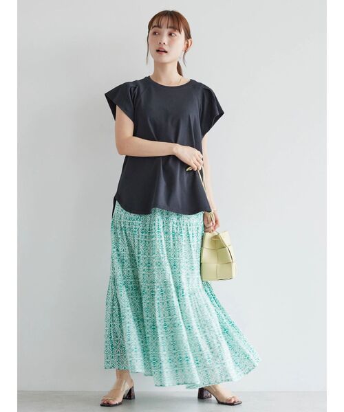AMERICAN HOLIC(アメリカンホリック)の「ラグランパフスリーブカットプルオーバー(Tシャツ/カットソー・レディース・ブラック/オフホワイト・M/L)」の17枚目の写真
