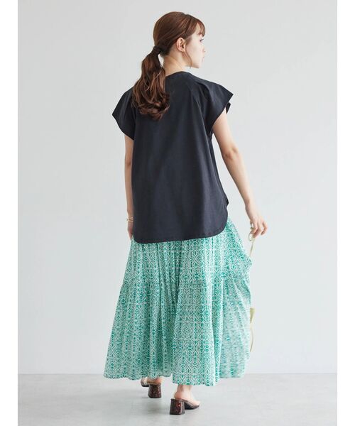 AMERICAN HOLIC(アメリカンホリック)の「ラグランパフスリーブカットプルオーバー(Tシャツ/カットソー・レディース・ブラック/オフホワイト・M/L)」の21枚目の写真