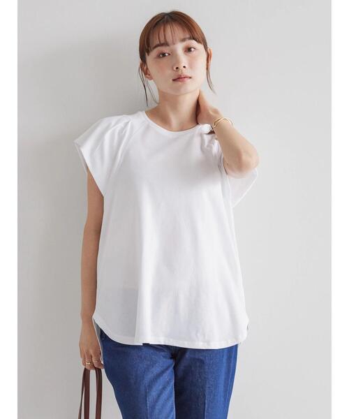 AMERICAN HOLIC(アメリカンホリック)の「ラグランパフスリーブカットプルオーバー(Tシャツ/カットソー・レディース・ブラック/オフホワイト・M/L)」の2枚目の写真