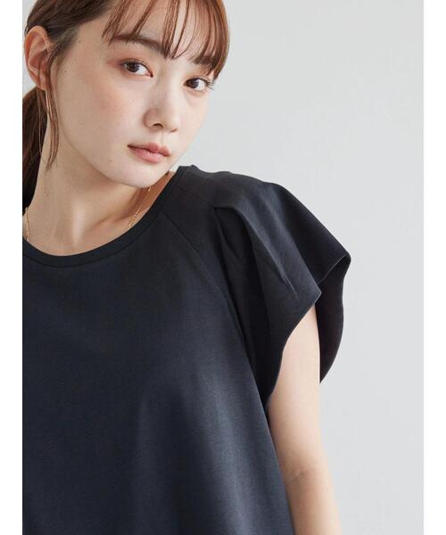 AMERICAN HOLIC(アメリカンホリック)の「ラグランパフスリーブカットプルオーバー(Tシャツ/カットソー・レディース・ブラック/オフホワイト・M/L)」の1枚目の写真