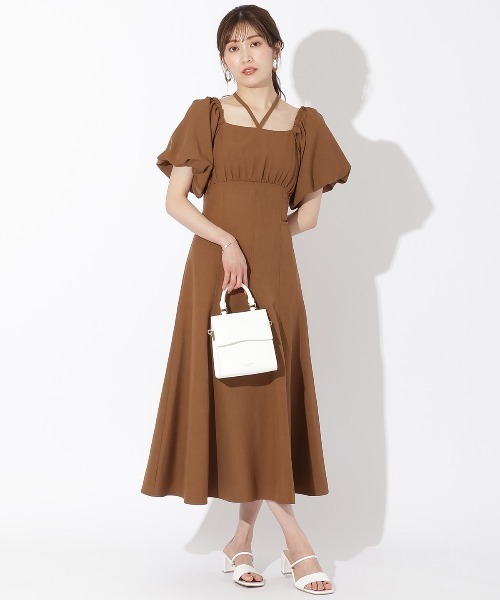 AND COUTURE（アンドクチュール）の「ホルターリボン2wayオフショル 