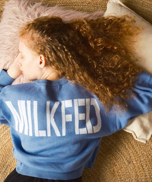 MILKFED.（ミルクフェド）の「JACQUARD LOGO KNIT TOP（ニット/セーター・レディース・ピンク/ブルー/ブラック・ONE SIZE）」の17枚目の写真