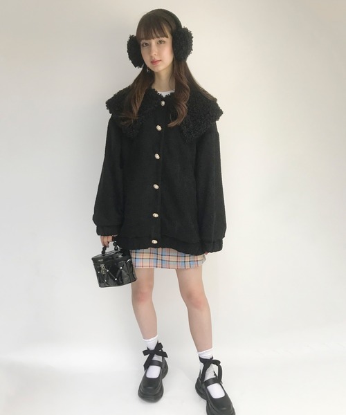 80s MILK ミルク ケープ付き ウール ロングフレアコート emmi（エミ）の「【emmi atelier】ECO WOOLケープ付きロング