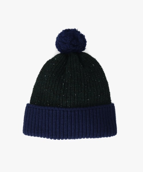 OVERRIDE(オーバーライド)の「OVERRIDE RE:WOOL KNIT WATCH SG(ニットキャップ/ビーニー・レディース・パープル/グリーン/ブラック・FREE)」の1枚目の写真