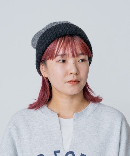 OVERRIDE(オーバーライド)の「OVERRIDE RE:WOOL KNIT WATCH SG(ニットキャップ/ビーニー・レディース・パープル/グリーン/ブラック・FREE)」の5枚目の写真