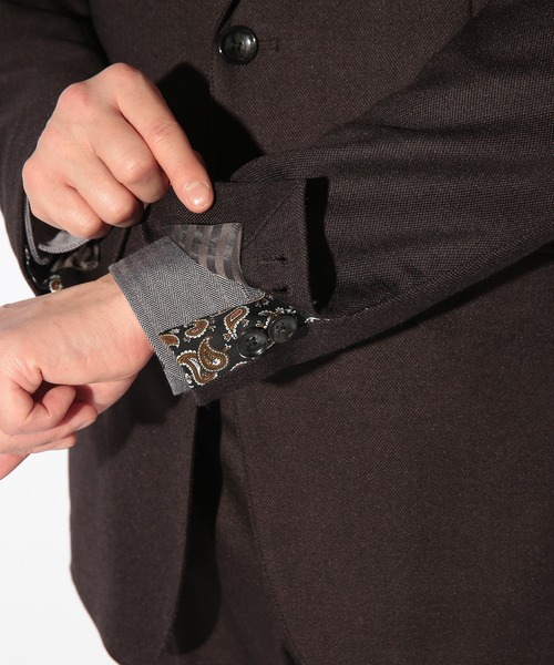 UNION STATION(ユニオンステーション)の「シャークスキンテーラードジャケット(テーラードジャケット・メンズ・ブラウン/チャコールグレー・LL/M/S/L)」の10枚目の写真
