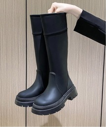 【OKUOKU Recommend Select】 ロングブーツ / デザイン / フラットソール oku-shoes-684513186170-50 U