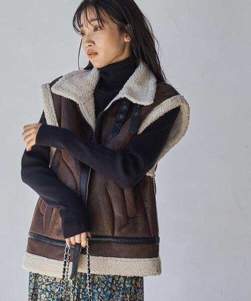 coen（コーエン）の「タートルネックリブニット（ニット/セーター・レディース・ブラック/オフホワイト/グレー・M/L）」の13枚目の写真