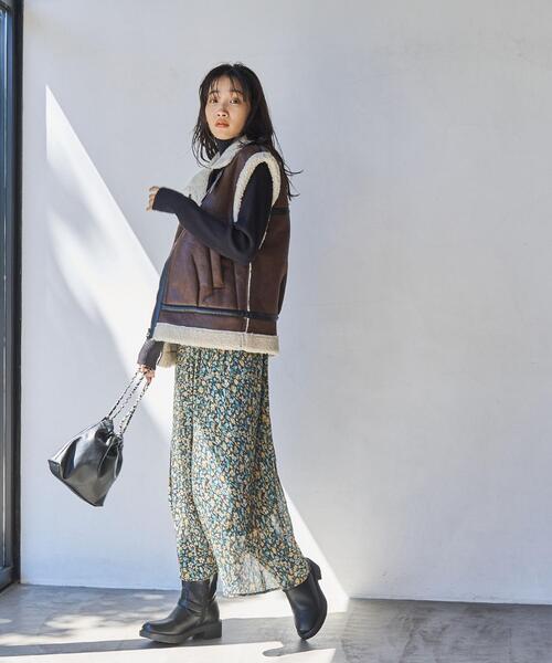 coen（コーエン）の「タートルネックリブニット（ニット/セーター・レディース・ブラック/オフホワイト/グレー・M/L）」の15枚目の写真