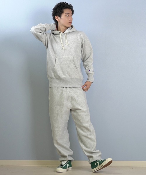 Champion(チャンピオン)の「CHAMPION/チャンピオン ヘビーウェイトパーカー リバースウィーブ 裏起毛 コットンUSA/セットアップ対応 C3-Y132(パーカー・メンズ・ダークネイビー/オートミール/グレー/ブラック・M/XL/XXL/L)」の14枚目の写真