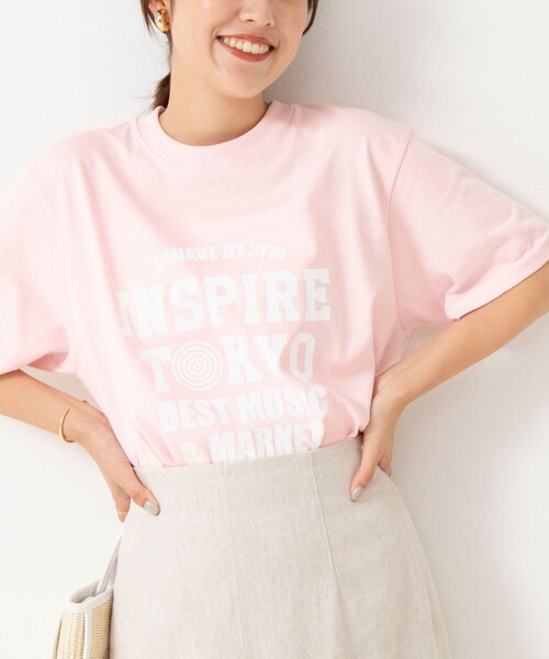 NOLLEY’S（ノーリーズ）の「J-WAVE collaboration T-shirts（Tシャツ/カットソー・レディース・アイボリー/ホワイト/ベビーピンク/オフホワイト/クリーム/キナリ/ライトグリーン/グレー・L/M）」の8枚目の写真