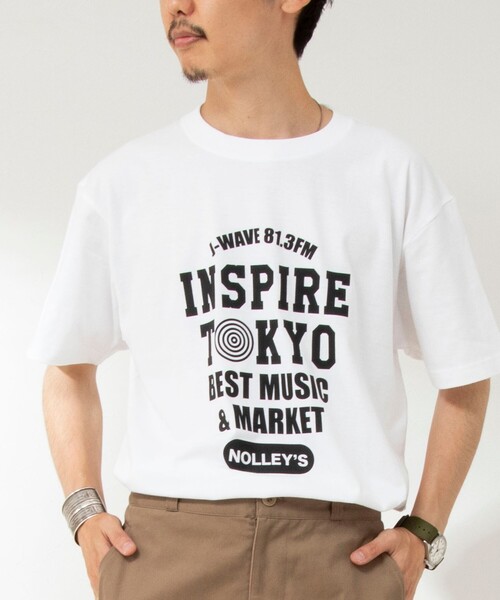 NOLLEY’S（ノーリーズ）の「J-WAVE collaboration T-shirts（Tシャツ/カットソー・レディース・アイボリー/ホワイト/ベビーピンク/オフホワイト/クリーム/キナリ/ライトグリーン/グレー・L/M）」の2枚目の写真