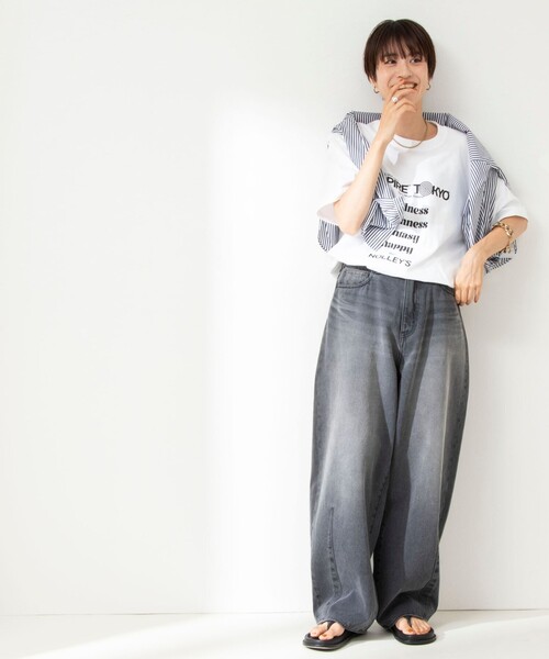NOLLEY’S（ノーリーズ）の「J-WAVE collaboration T-shirts（Tシャツ/カットソー・レディース・アイボリー/ホワイト/ベビーピンク/オフホワイト/クリーム/キナリ/ライトグリーン/グレー・L/M）」の14枚目の写真