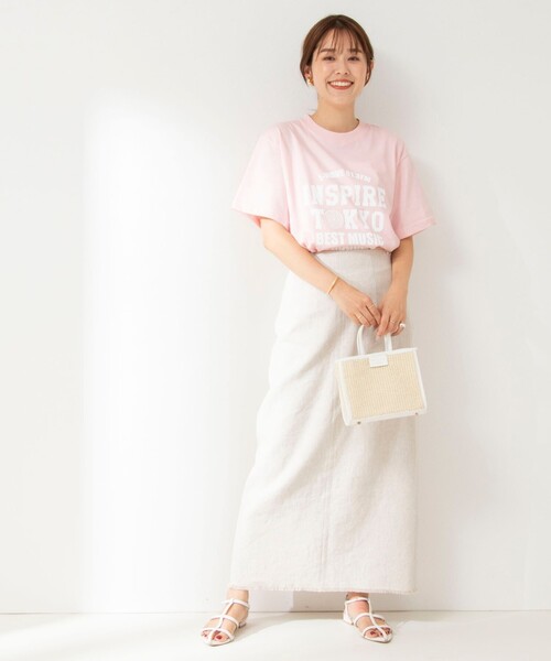NOLLEY’S（ノーリーズ）の「J-WAVE collaboration T-shirts（Tシャツ/カットソー・レディース・アイボリー/ホワイト/ベビーピンク/オフホワイト/クリーム/キナリ/ライトグリーン/グレー・L/M）」の15枚目の写真