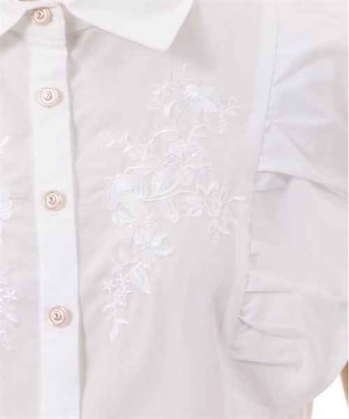 axes femme（アクシーズファム）の「刺繍入ボリュームフリルブラウス（シャツ/ブラウス・レディース・ブラック/ホワイト/サックスブルー・FREE）」の11枚目の写真