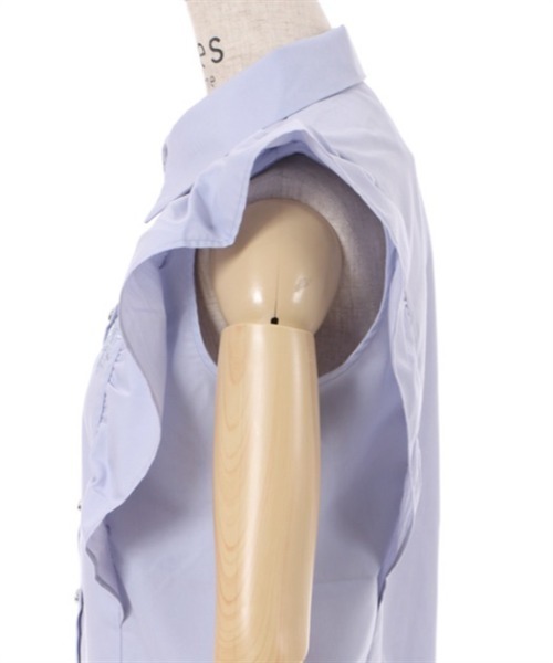 axes femme（アクシーズファム）の「刺繍入ボリュームフリルブラウス（シャツ/ブラウス・レディース・ブラック/ホワイト/サックスブルー・FREE）」の21枚目の写真