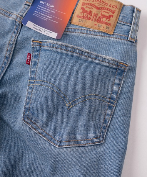 Levi's（リーバイス）の「【74】【Levi’s/リーバイス】511スリムストレート ストレッチ　5ポケット デニム/511 SLIM FIT STRETCH DENIM/ジーンズ【ウォッシュ加工】（デニムパンツ・メンズ・ライトインディゴブルー/ダークインディゴブルー/ブラック/ブルー/ライトブルー・28inch/29inch/30inch/31inch/32inch/33inch/34inch/36inch）」の10枚目の写真