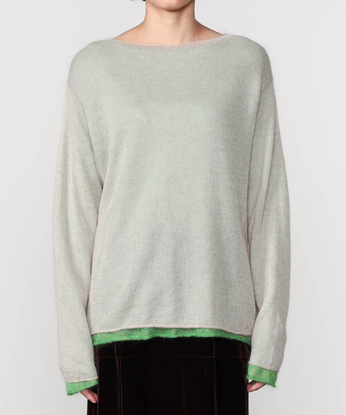 UNFIL（アンフィル）の「unfil | レイヤードニット WOMEN（ニット/セーター・レディース・ベージュ系その他/ブラック系その他/グリーン系その他・1）」の9枚目の写真