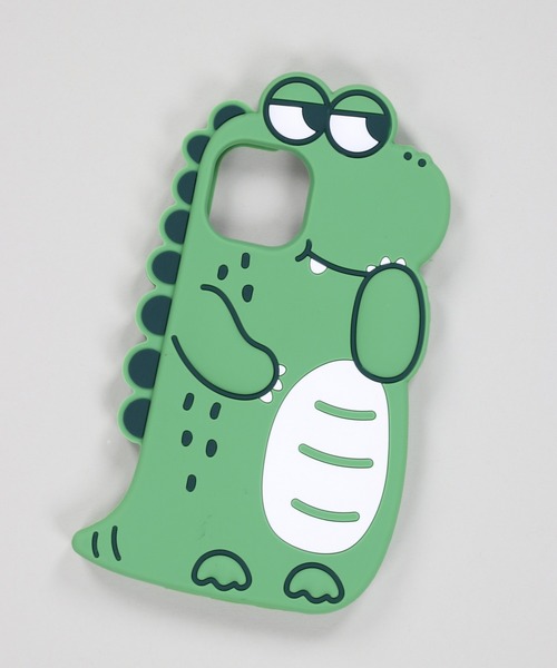 SPINNS（スピンズ）の「恐竜デザイン ラバースマホケース（スマホケース/カバー・レディース・グリーン・14/13/12）」の3枚目の写真