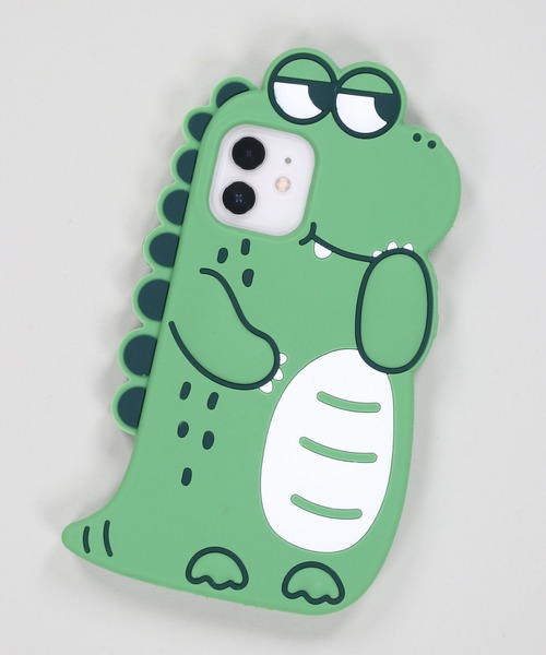 SPINNS（スピンズ）の「恐竜デザイン ラバースマホケース（スマホケース/カバー・レディース・グリーン・14/13/12）」の8枚目の写真