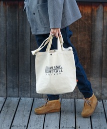 UNIVERSAL OVERALL（ユニバーサルオーバーオール）の「【UNIVERSALOVERALL/ユニバーサルオーバーオール】コットン　2WAY　トートバッグ　ショルダーバッグ　ブランドロゴ（トートバッグ）」