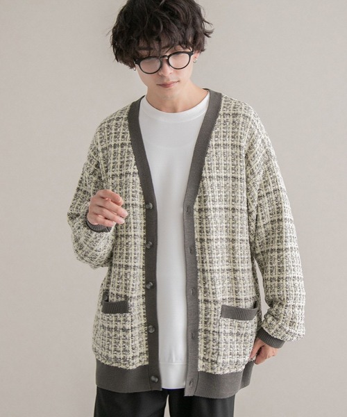 RAGEBLUE（レイジブルー）の「ブークレツイードカーディガン