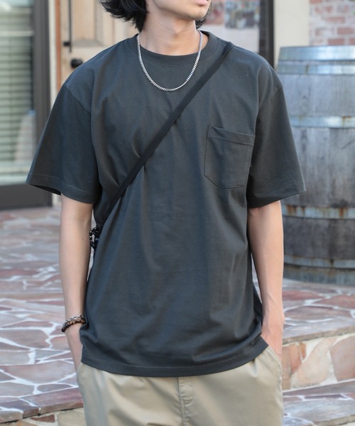 United Athle（ユナイテッドアスレ）の「【United Athle】5.6オンス ハイクオリティーポケットTシャツ  半袖無地T ベーシック ポケT ユニセックス 5006（Tシャツ/カットソー・メンズ・ネイビー/ブラック/ホワイト/アッシュ/ライトブルー/スミクロ/スモークピンク・XL/L/S/M）」の3枚目の写真