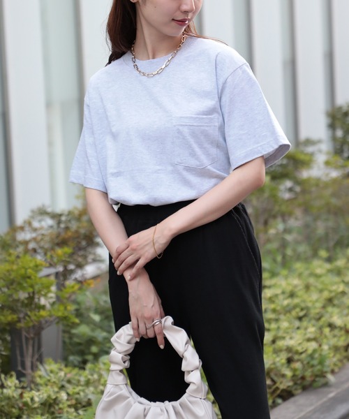 United Athle（ユナイテッドアスレ）の「【United Athle】5.6オンス ハイクオリティーポケットTシャツ  半袖無地T ベーシック ポケT ユニセックス 5006（Tシャツ/カットソー・メンズ・ネイビー/ブラック/ホワイト/アッシュ/ライトブルー/スミクロ/スモークピンク・XL/L/S/M）」の4枚目の写真