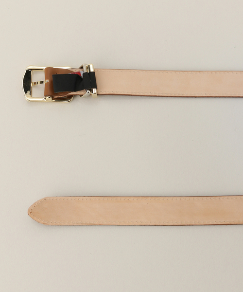 La TOTALITE（ラトータリテ）の「【AULENTTI/オウレンティ】金具レザーベルト（ベルト・レディース・キャメル/ブラック・FREE）」の4枚目の写真