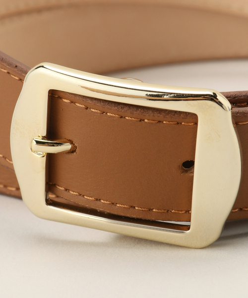 La TOTALITE（ラトータリテ）の「【AULENTTI/オウレンティ】金具レザーベルト（ベルト・レディース・キャメル/ブラック・FREE）」の8枚目の写真