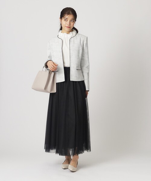 SHOO・LA・RUE（シューラルー）の「◆【デイリー/セレモニーにも】チュール ボリューム ロングスカート【CIRCRIC】（スカート・レディース・ブラック系3/ベージュ系その他7/グレー系その他・00）」の9枚目の写真