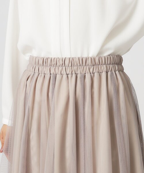 SHOO・LA・RUE（シューラルー）の「◆【デイリー/セレモニーにも】チュール ボリューム ロングスカート【CIRCRIC】（スカート・レディース・ブラック系3/ベージュ系その他7/グレー系その他・00）」の20枚目の写真