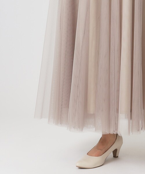 SHOO・LA・RUE（シューラルー）の「◆【デイリー/セレモニーにも】チュール ボリューム ロングスカート【CIRCRIC】（スカート・レディース・ブラック系3/ベージュ系その他7/グレー系その他・00）」の21枚目の写真