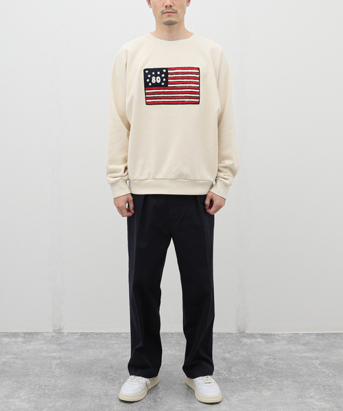 WESTOVERALLS(ウエストオーバーオールズ)の「【WESTOVERALLS / ウェストオーバーオールズ】US 80s SWEAT(スウェット・メンズ・ブルー/アイボリー・LARGE)」の3枚目の写真