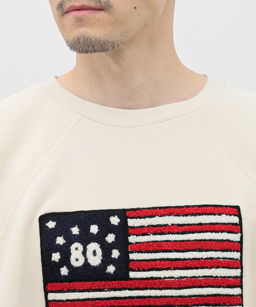 WESTOVERALLS(ウエストオーバーオールズ)の「【WESTOVERALLS / ウェストオーバーオールズ】US 80s SWEAT(スウェット・メンズ・ブルー/アイボリー・LARGE)」の7枚目の写真