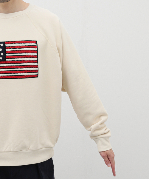 WESTOVERALLS(ウエストオーバーオールズ)の「【WESTOVERALLS / ウェストオーバーオールズ】US 80s SWEAT(スウェット・メンズ・ブルー/アイボリー・LARGE)」の9枚目の写真