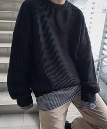 【NOWLE】クルーネック プルオーバー ニット