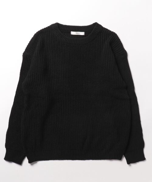 NOWLE（ノウル）の「【NOWLE】クルーネック プルオーバー ニット（ニット/セーター・メンズ・ダークブラウン/ブルー/カーキ/オレンジ/ブラック・X-LARGE/LARGE/MEDIUM）」の12枚目の写真