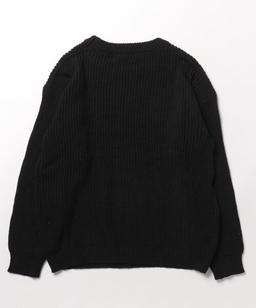 NOWLE（ノウル）の「【NOWLE】クルーネック プルオーバー ニット（ニット/セーター・メンズ・ダークブラウン/ブルー/カーキ/オレンジ/ブラック・X-LARGE/LARGE/MEDIUM）」の13枚目の写真