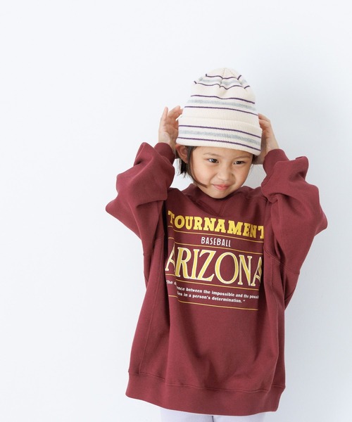 LOWRYS FARM（ローリーズファーム）の「マルチボーダーニットワッチ　 983929（ニットキャップ/ビーニー・キッズ・アイボリー/ブルー/グリーン・FREE）」の17枚目の写真