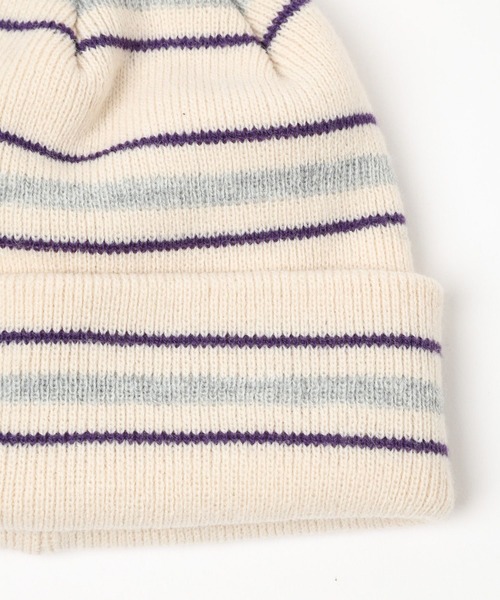 LOWRYS FARM（ローリーズファーム）の「マルチボーダーニットワッチ　 983929（ニットキャップ/ビーニー・キッズ・アイボリー/ブルー/グリーン・FREE）」の8枚目の写真
