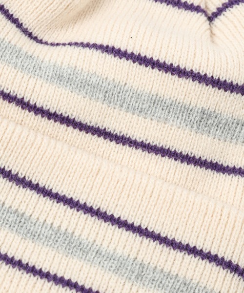 LOWRYS FARM（ローリーズファーム）の「マルチボーダーニットワッチ　 983929（ニットキャップ/ビーニー・キッズ・アイボリー/ブルー/グリーン・FREE）」の7枚目の写真