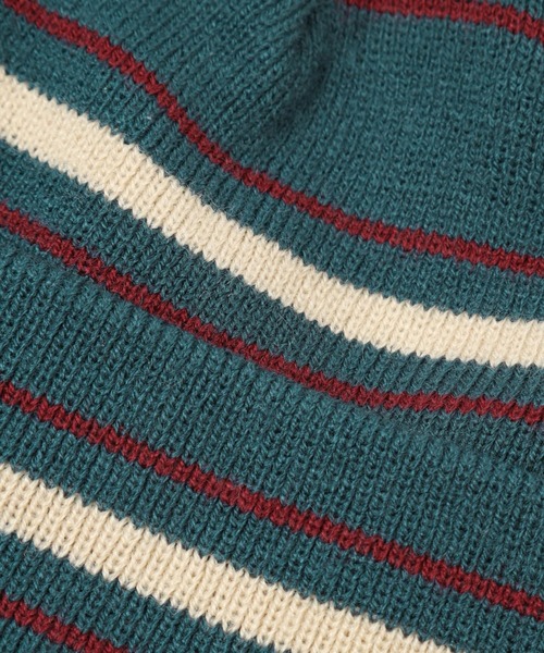 LOWRYS FARM（ローリーズファーム）の「マルチボーダーニットワッチ　 983929（ニットキャップ/ビーニー・キッズ・アイボリー/ブルー/グリーン・FREE）」の5枚目の写真