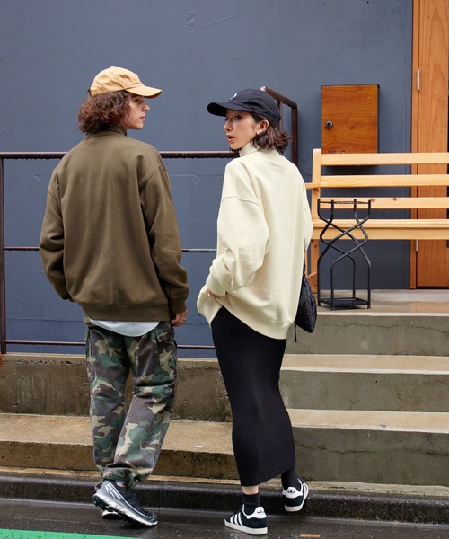 BARK MANHATTAN（バークマンハッタン）の「USAコットン ヘビーウェイト裏起毛 オーバーサイズタートルネックスウェット（スウェット・メンズ・カーキ/モカ/アイボリー/ネイビー/ブラック/アッシュグレー・L/M）」の8枚目の写真