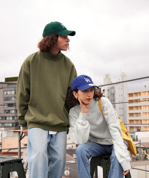 BARK MANHATTAN（バークマンハッタン）の「USAコットン ヘビーウェイト裏起毛 オーバーサイズタートルネックスウェット（スウェット・メンズ・カーキ/モカ/アイボリー/ネイビー/ブラック/アッシュグレー・L/M）」の9枚目の写真