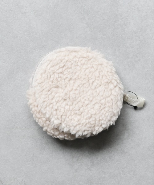 THE NORTH FACE（ザノースフェイス）の「【THE NORTH FACE/ザ・ノースフェイス】ラウンド型 ボア ミニポーチ コインケース（コインケース・メンズ・アイボリー/ブラック・FREE）」の5枚目の写真